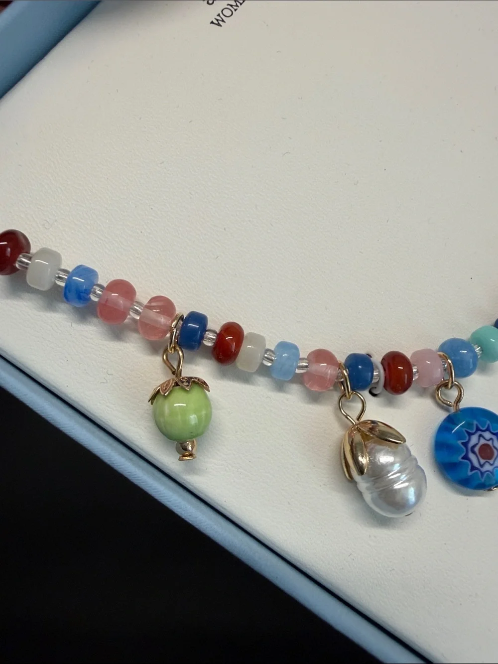 Atterri | Semi-Precious Stone & Genuine Shell Coastal Chic Charm Necklace - Picture 7 of 9